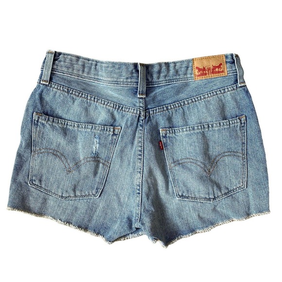 High Rise Booty Cut Off Jeans Denim Shorts Size 5 - Picture 1 of 6